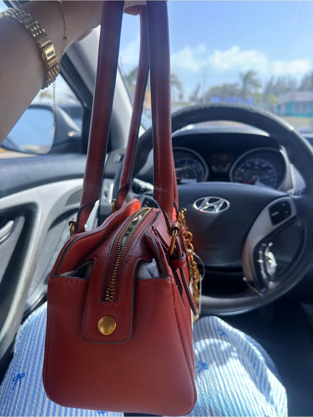 Steve Madden Belvie Rust Shoulder Bag NWT